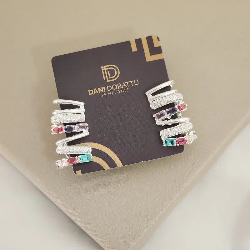BRINCO METAL E ZIRCONIA | EARCUFF